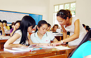 这是外籍教师在"特硕国际®”TESOL培训中用中国学生“试教”